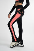 Legging bi-color noir et corail intermezzo 5529