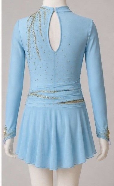 Robe de compétition bleu taille 9/10 ans fait main